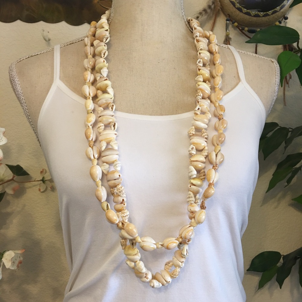 Natural shell Hawaiian style necklace bundle